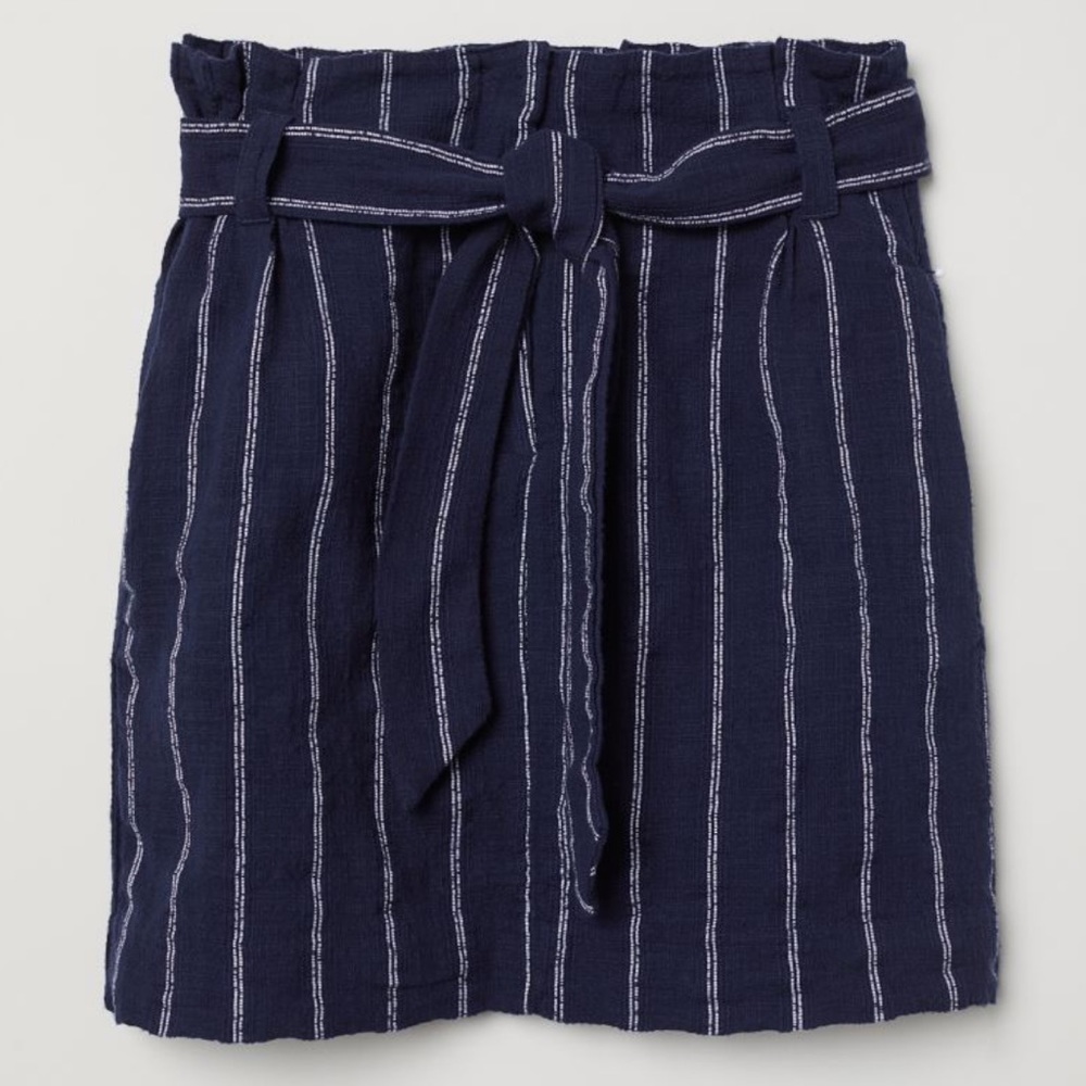 H&M Striped Paper Bag Skirt Size 8